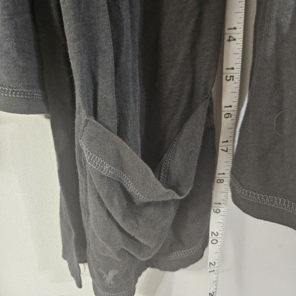 American Eagle Gray Open Front Cardigan With Pockets! - Picture 5 of 5